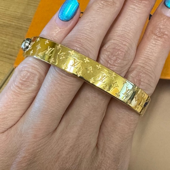Authentic Louis Vuitton Nanogram Cuff LV Bracelet - Picture 5 of 15